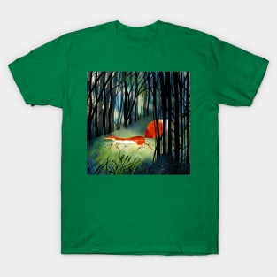 Red Fox in Forest T-Shirt